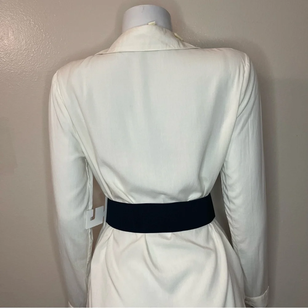 Black PU leather gold tone buckle with rhinestone details elastic waistband belt - Picture 5 of 9